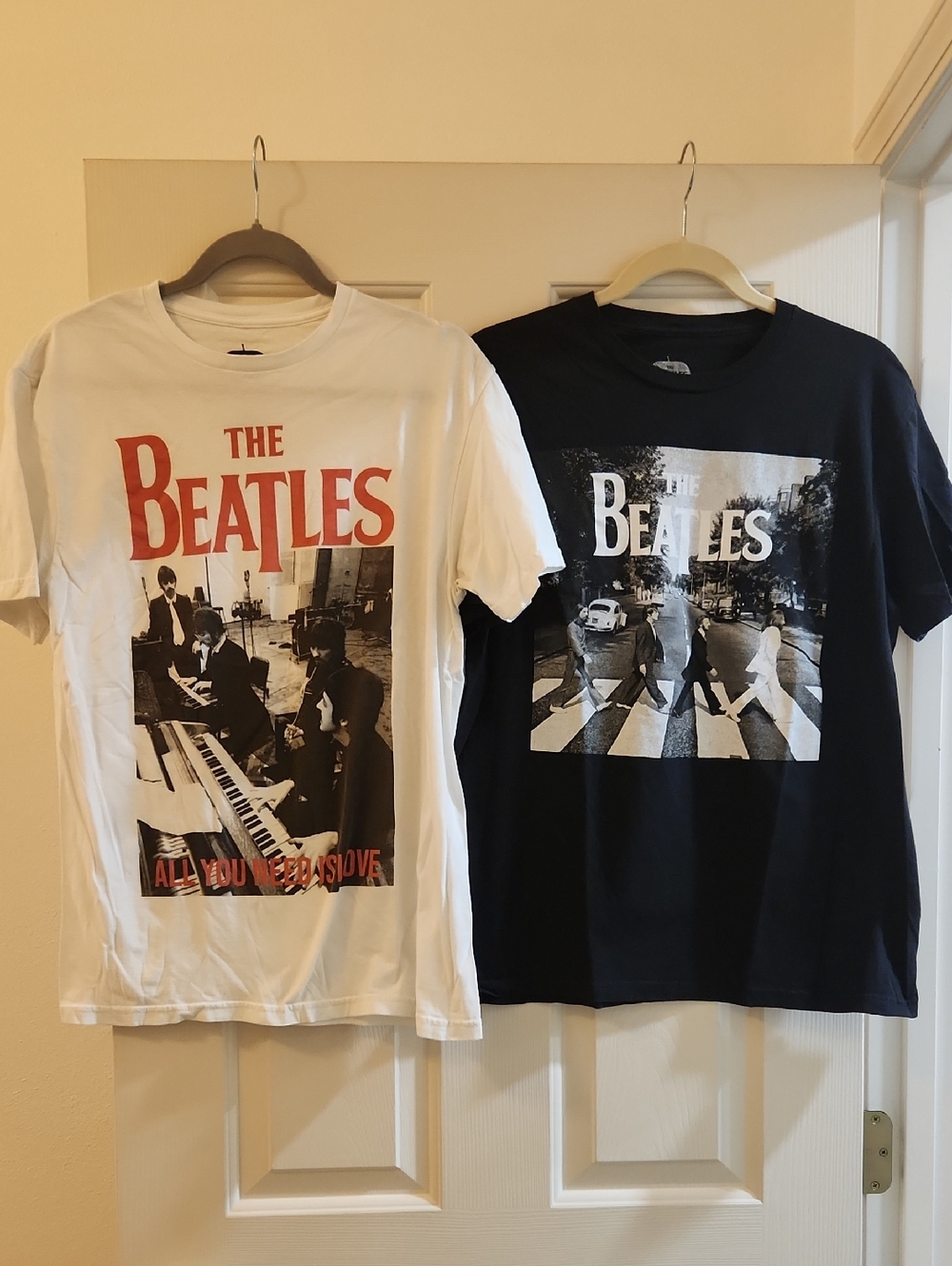 Hybrid Apparel The Beatles Graphic Tees - White & Black Set (2 Tees)